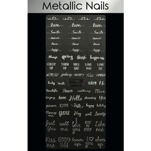 ATL- Silver Metallic (#10) Nail Art Stickers