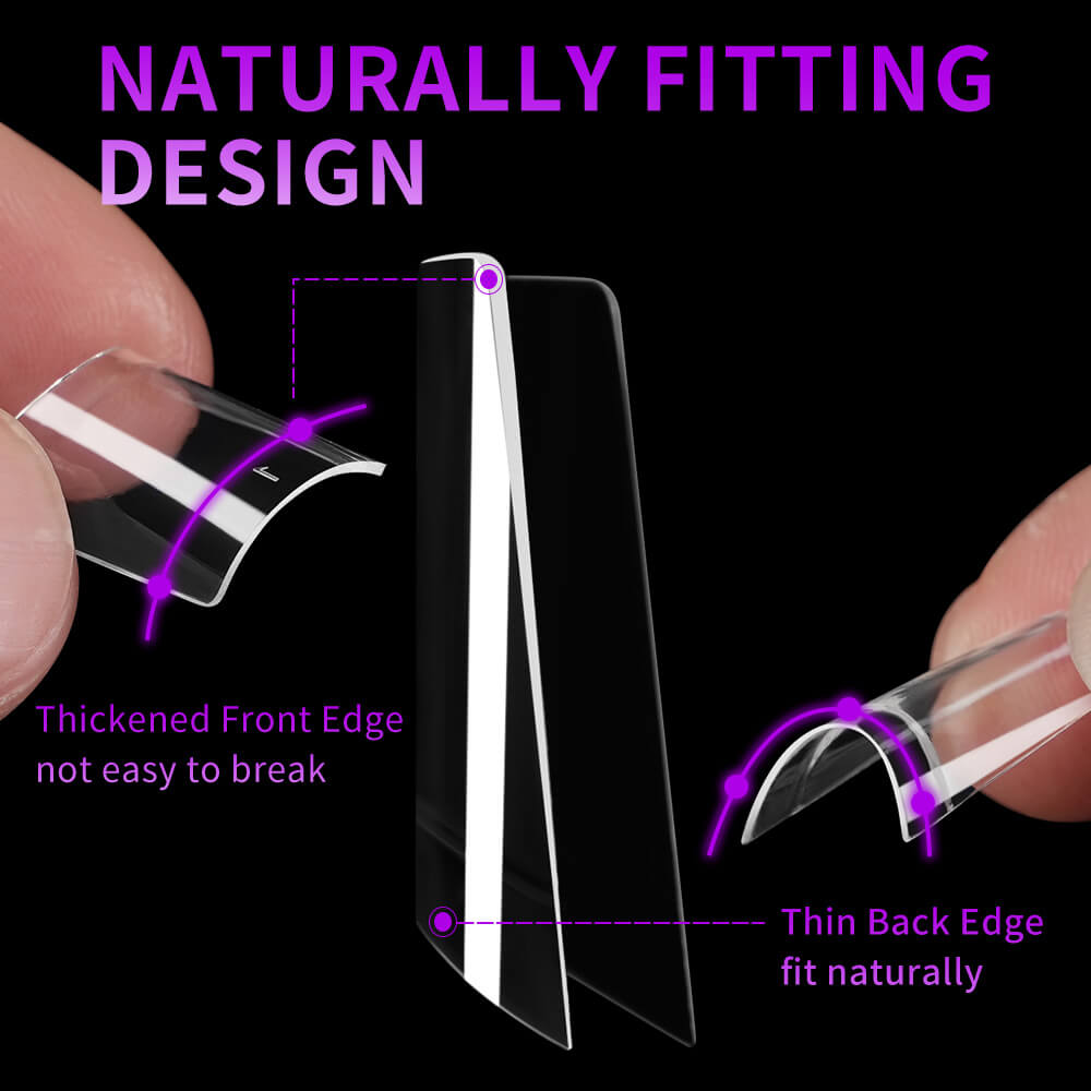 ATL- Clear - Short Square Tip Box | Nail Kingdom