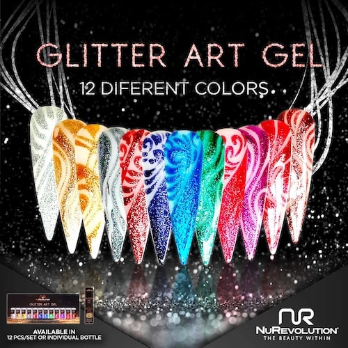 ATL- Glitter Art Gel (12 colors) | NuRevolution