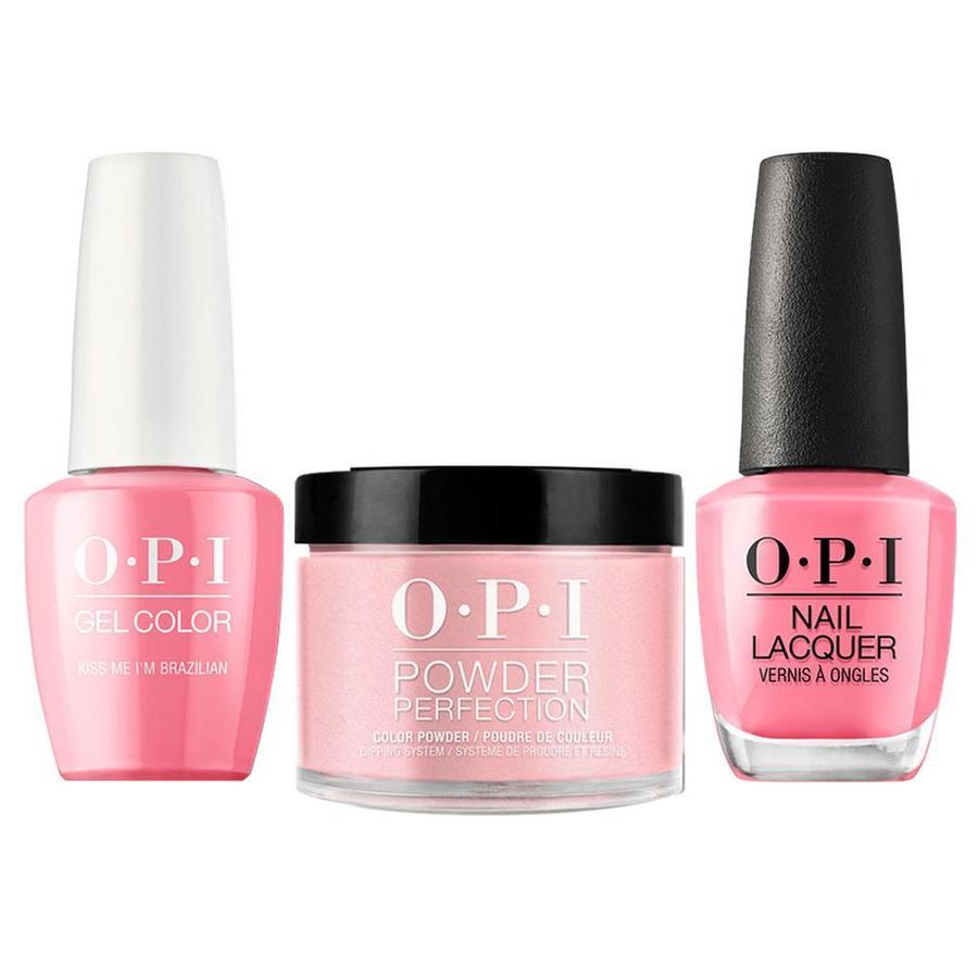 ATL- Kiss Me I'm Brazilian #A68 | OPI Trio: Gel, Polish, Dip