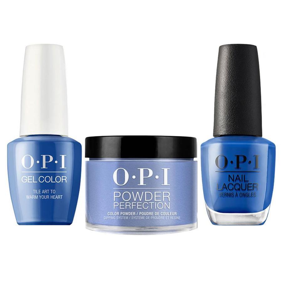 ATL- Tile Art to Warm Your Heart #L25 | OPI Trio: Gel, Polish, Dip