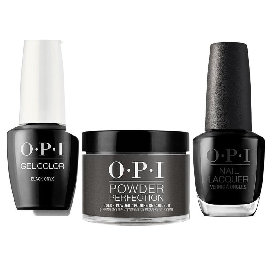 ATL- Black Onyx #T02 | OPI Trio: Gel, Polish, Dip