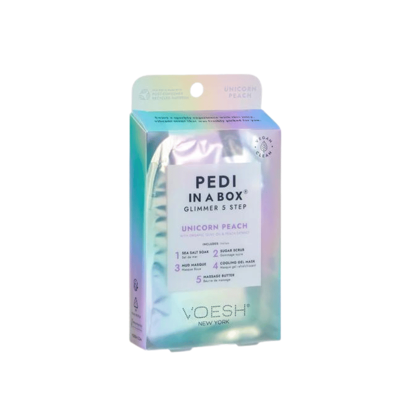 ATL- UNICORN PEACH - Voesh Pedi in a Box - Deluxe 5 Step