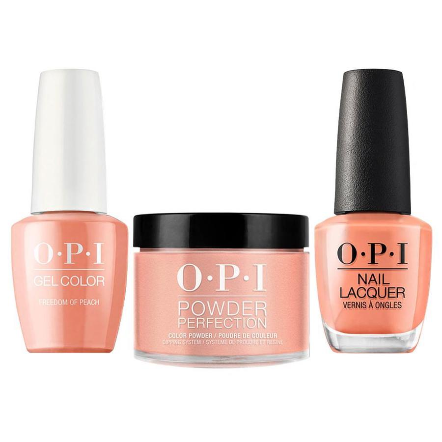 ATL- Freedom of Peach #W59 | OPI Trio: Gel, Polish, Dip