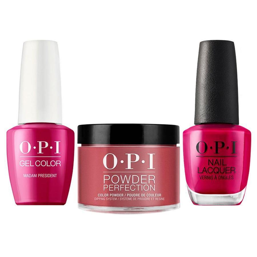 ATL- Madam President #W62 | OPI Trio: Gel, Polish, Dip