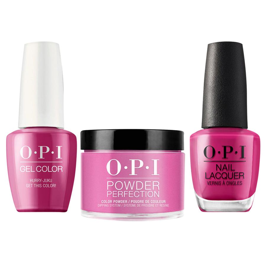 ATL- Hurry-juku Get this Color! #T83 | OPI Trio: Gel, Polish, Dip