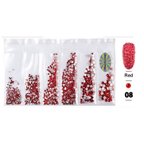 ATL- Red Flame Rhinestone Pack (Size 3,5,7,9,11,13)