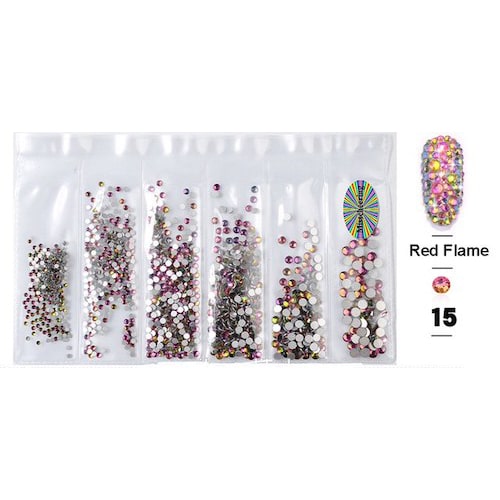 ATL- Red Flame Rhinestone Pack (Size 3,5,7,9,11,13)