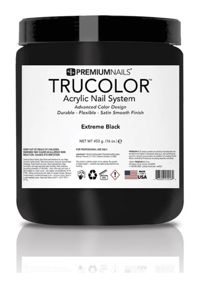 ATL- Extreme Black | TruColor Nail Sculpting Acrylic Powder