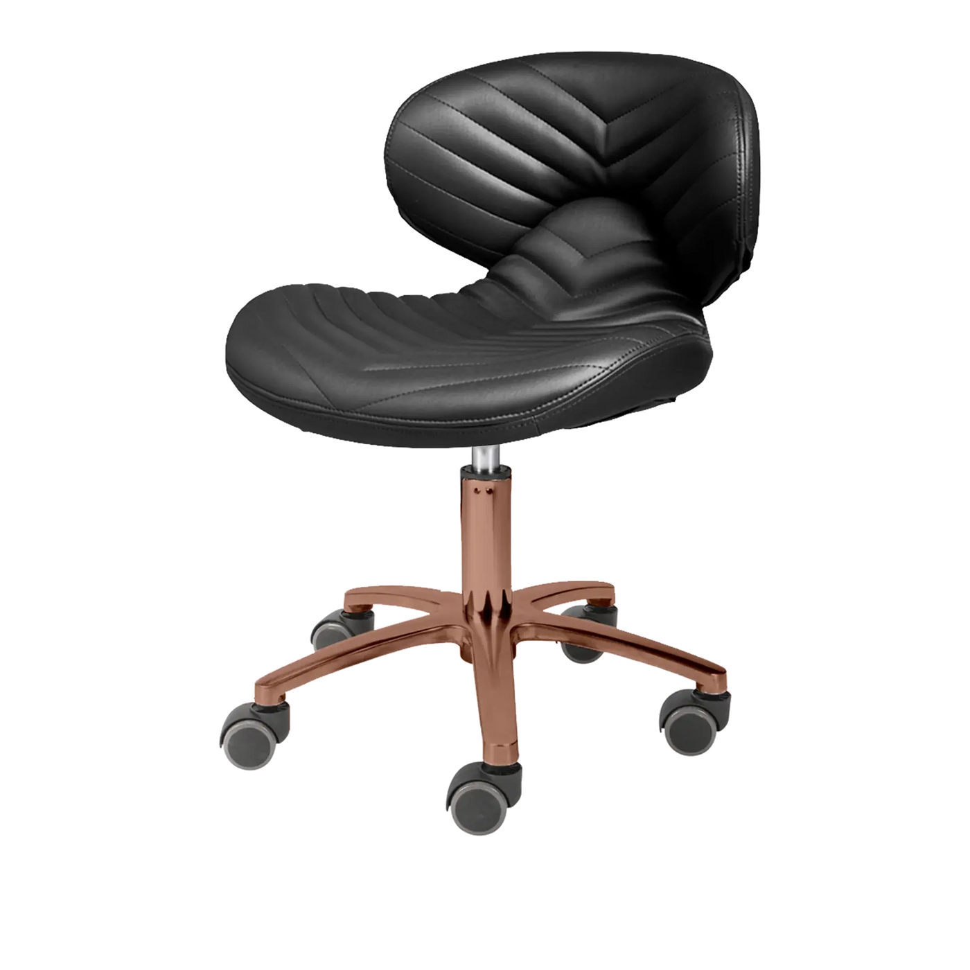 Whale Spa- Lexi Pro- Chevron Gold Edition Technician Stool 1010L