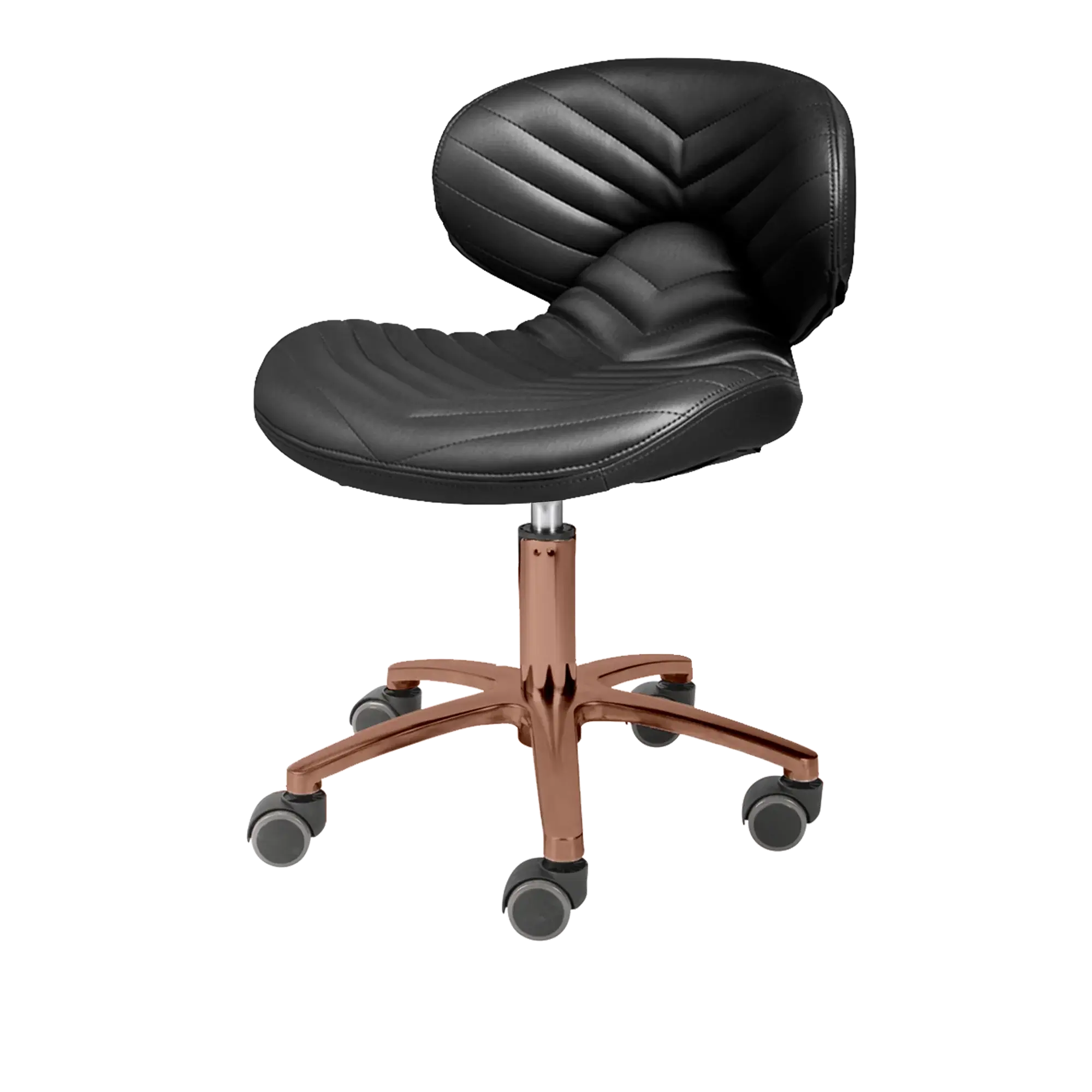 Whale Spa- Lexi Pro- Chevron Gold Edition Technician Stool 1010L