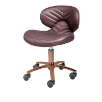 Whale Spa- Lexi Pro- Chevron Gold Edition Technician Stool 1010L