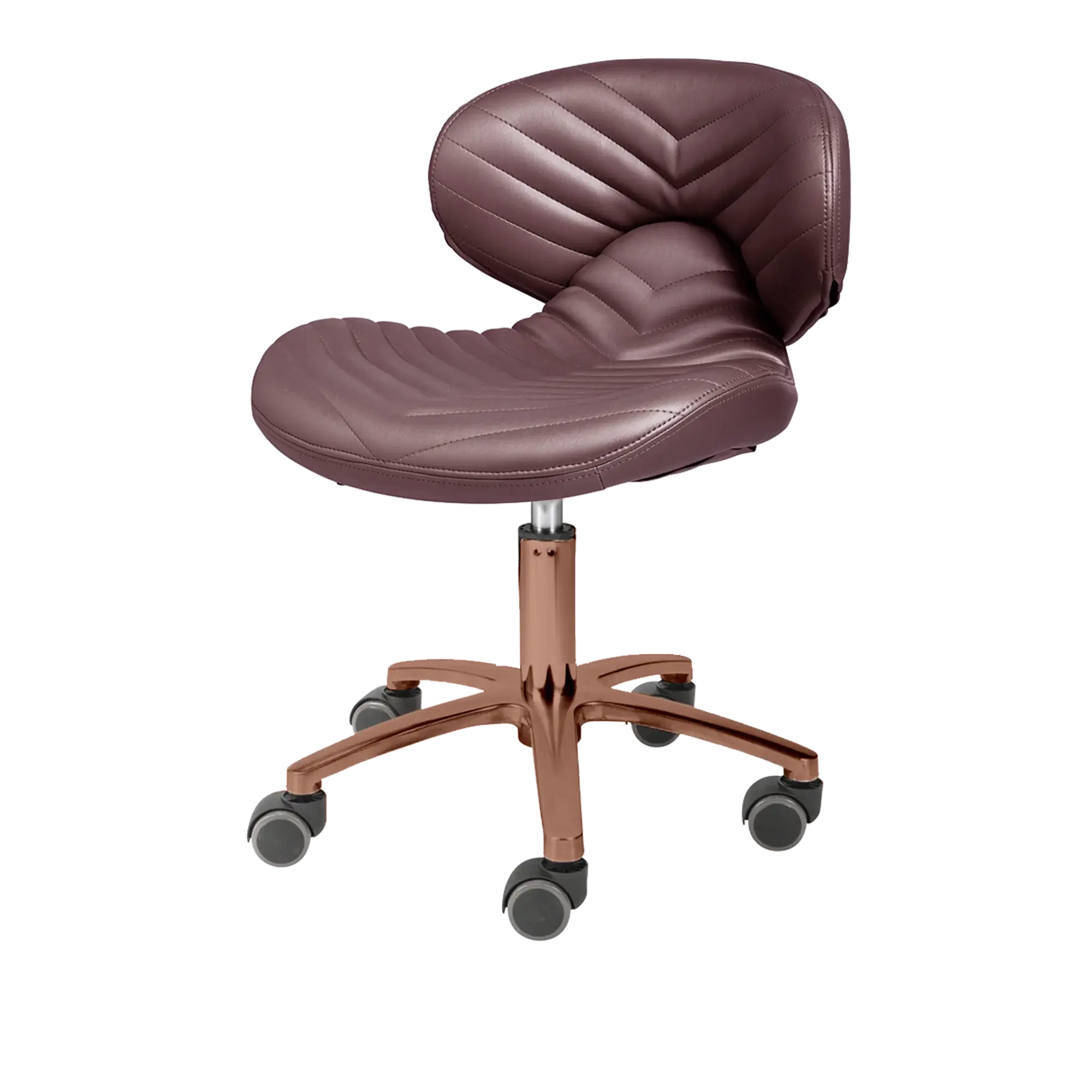 Whale Spa- Lexi Pro- Chevron Gold Edition Technician Stool 1010L