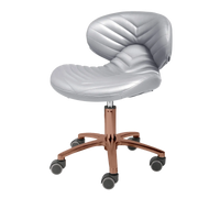 Whale Spa- Lexi Pro- Chevron Gold Edition Technician Stool 1010L