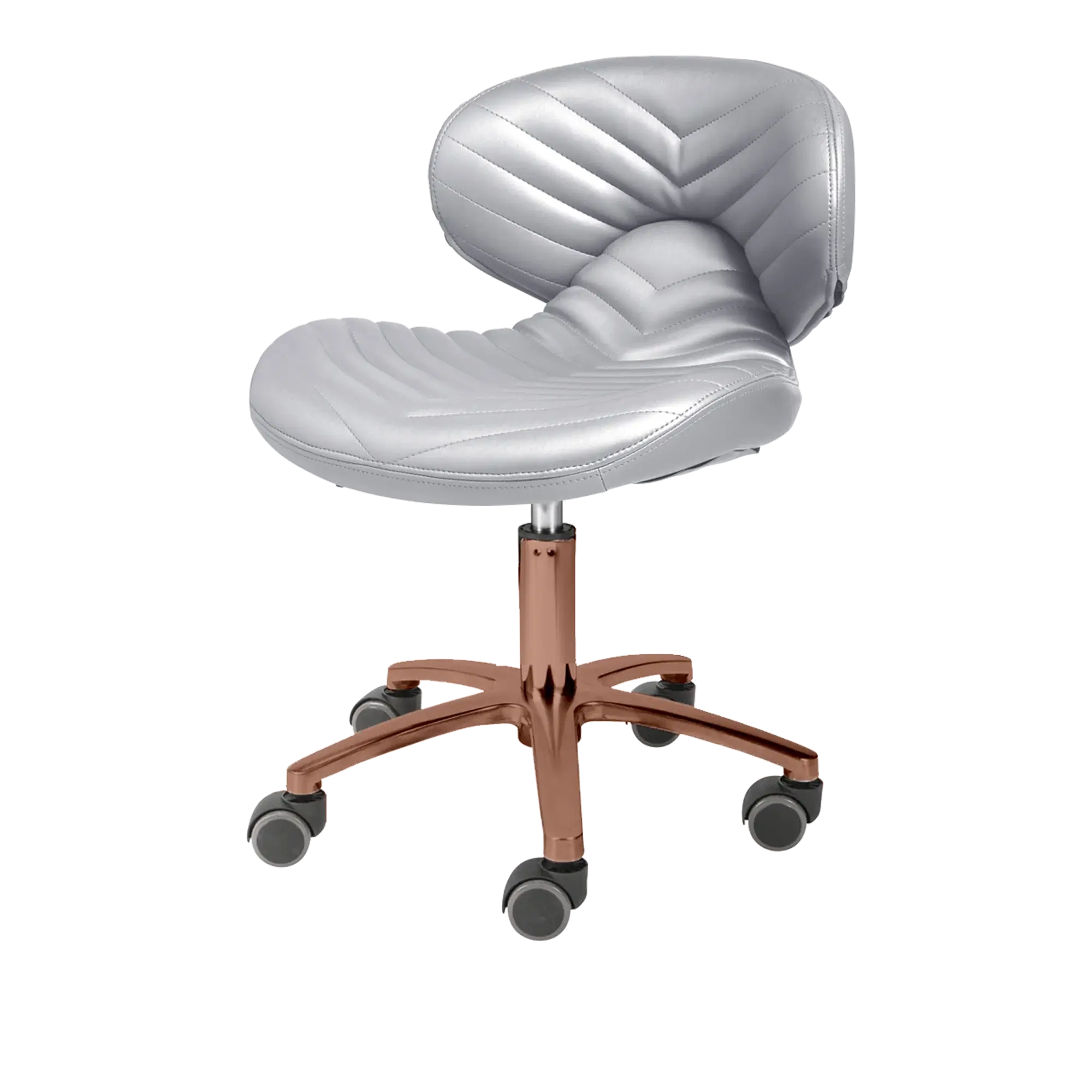 Whale Spa- Lexi Pro- Chevron Gold Edition Technician Stool 1010L