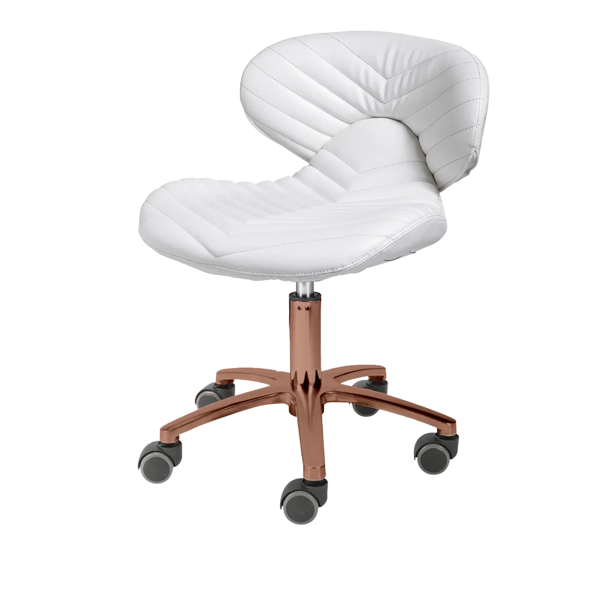 Whale Spa- Lexi Pro- Chevron Gold Edition Technician Stool 1010L