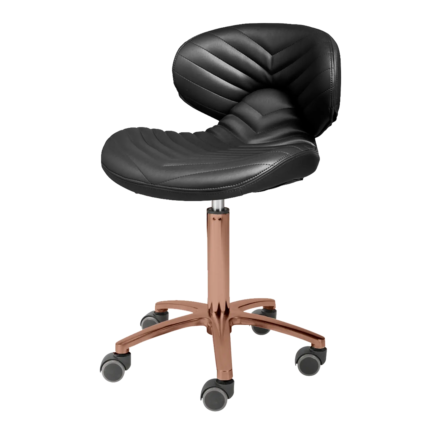 Whale Spa- Lexi Pro- Chevron Gold Edition Technician Stool 1010H