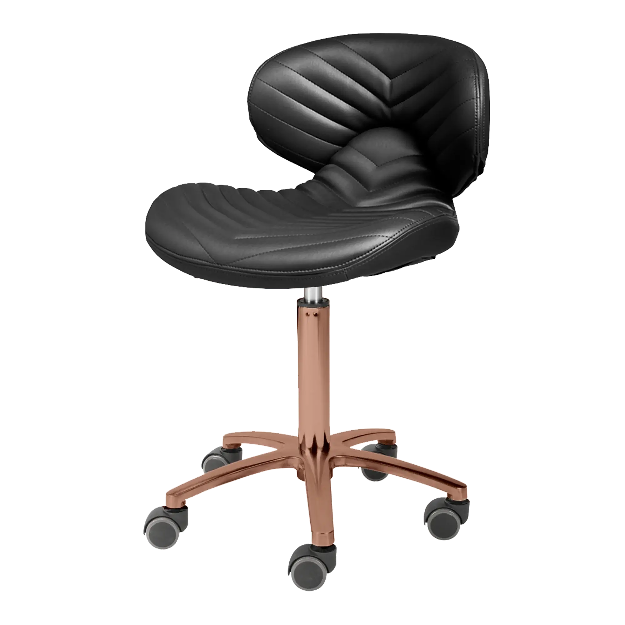 Whale Spa- Lexi Pro- Chevron Gold Edition Technician Stool 1010H