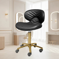 Whale Spa- Lexi Pro- Chevron Gold Edition Technician Stool 1010H