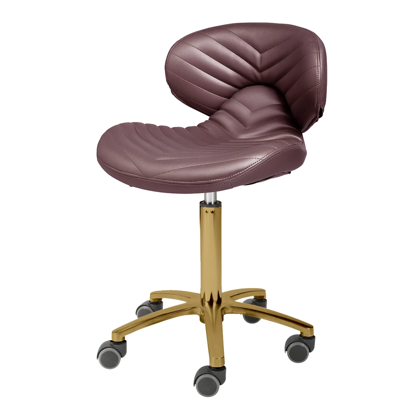 Whale Spa- Lexi Pro- Chevron Gold Edition Technician Stool 1010H