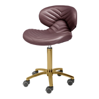 Whale Spa- Lexi Pro- Chevron Gold Edition Technician Stool 1010H