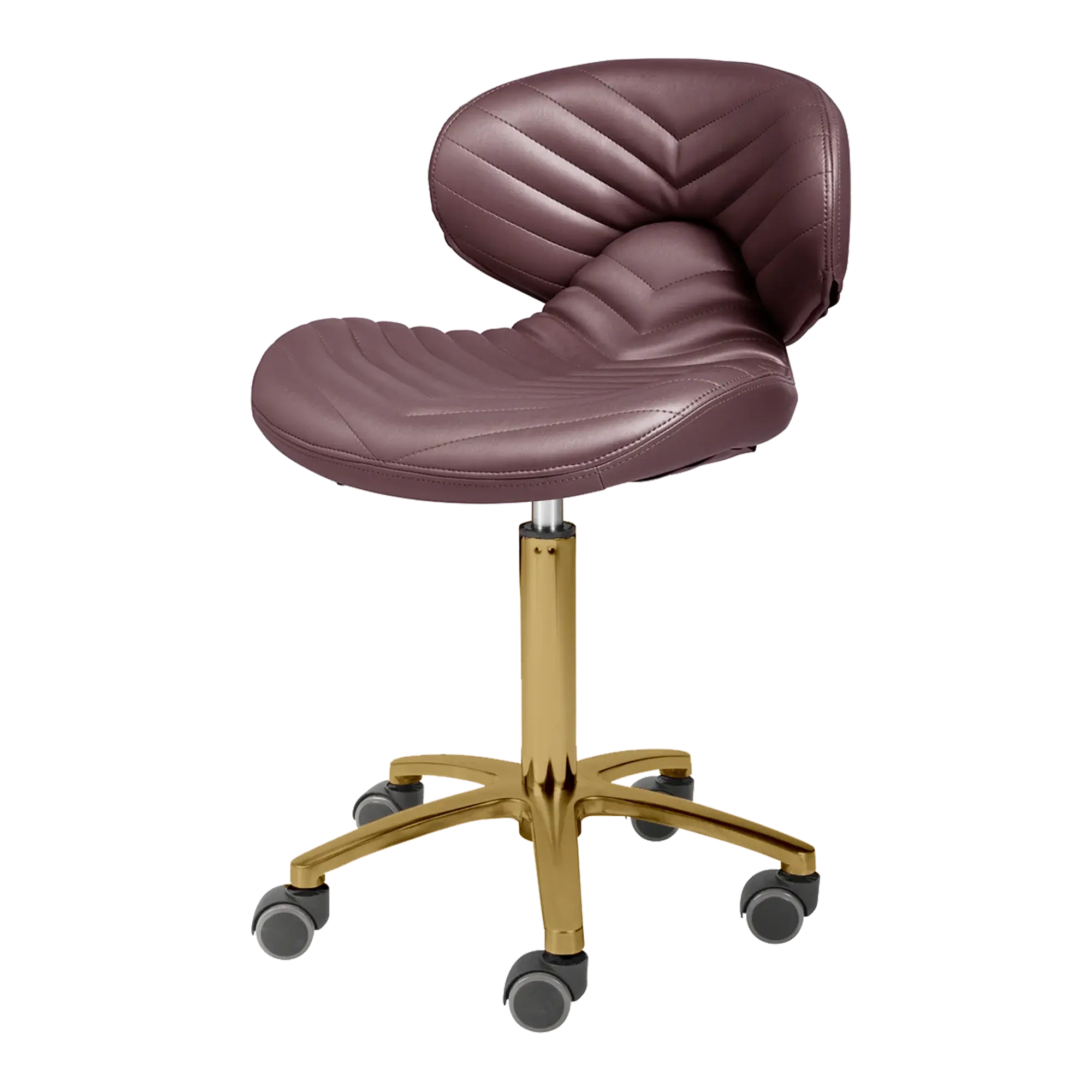 Whale Spa- Lexi Pro- Chevron Gold Edition Technician Stool 1010H