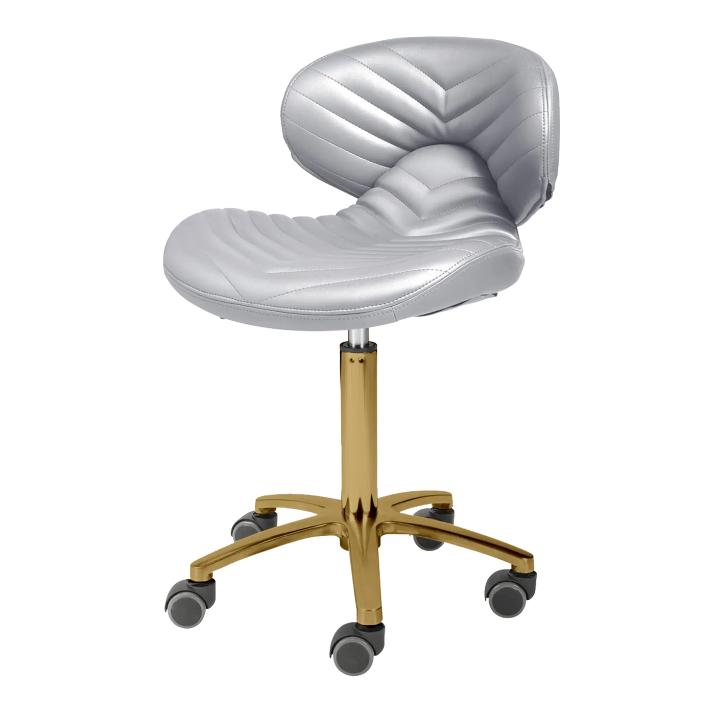 Whale Spa- Lexi Pro- Chevron Gold Edition Technician Stool 1010H