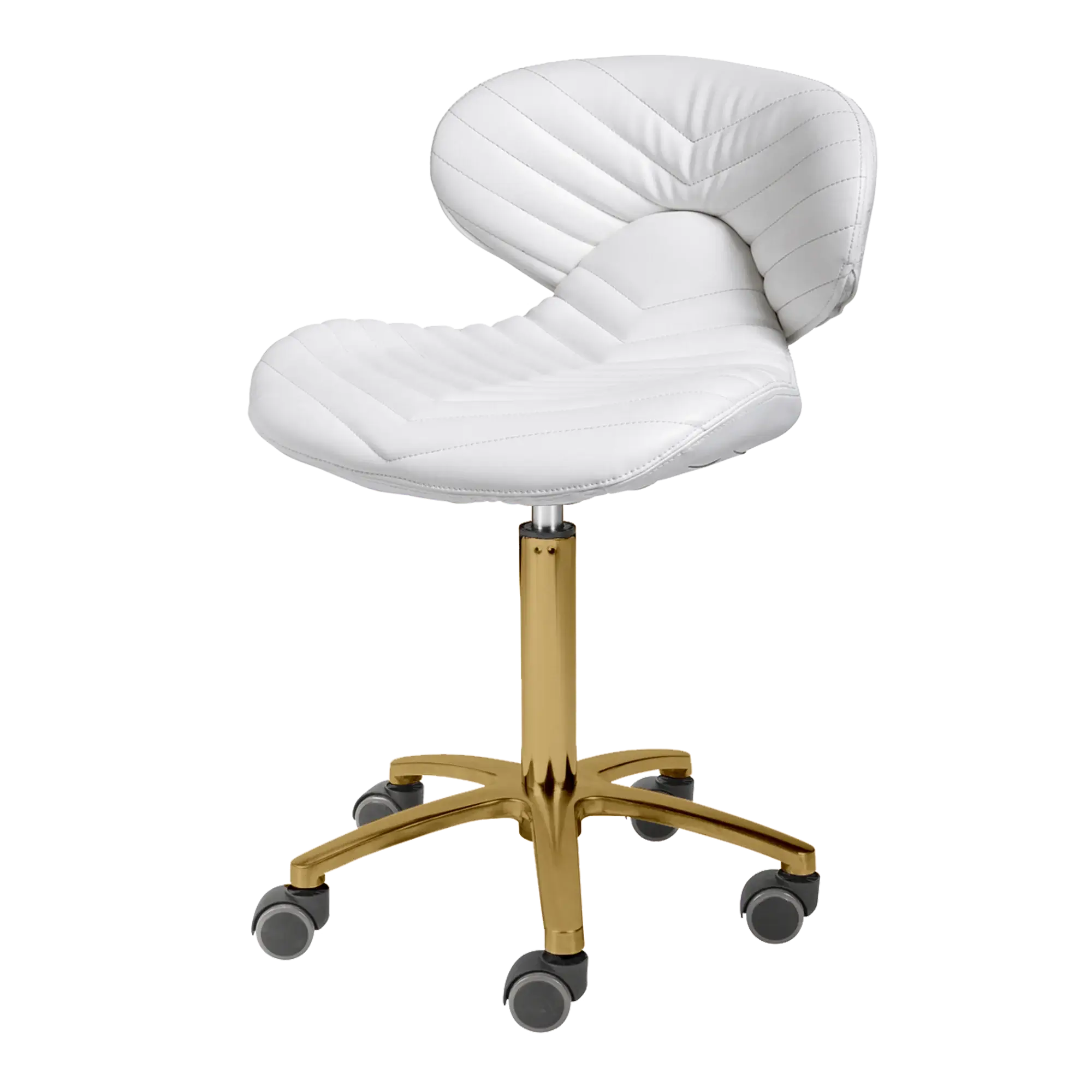 Whale Spa- Lexi Pro- Chevron Gold Edition Technician Stool 1010H
