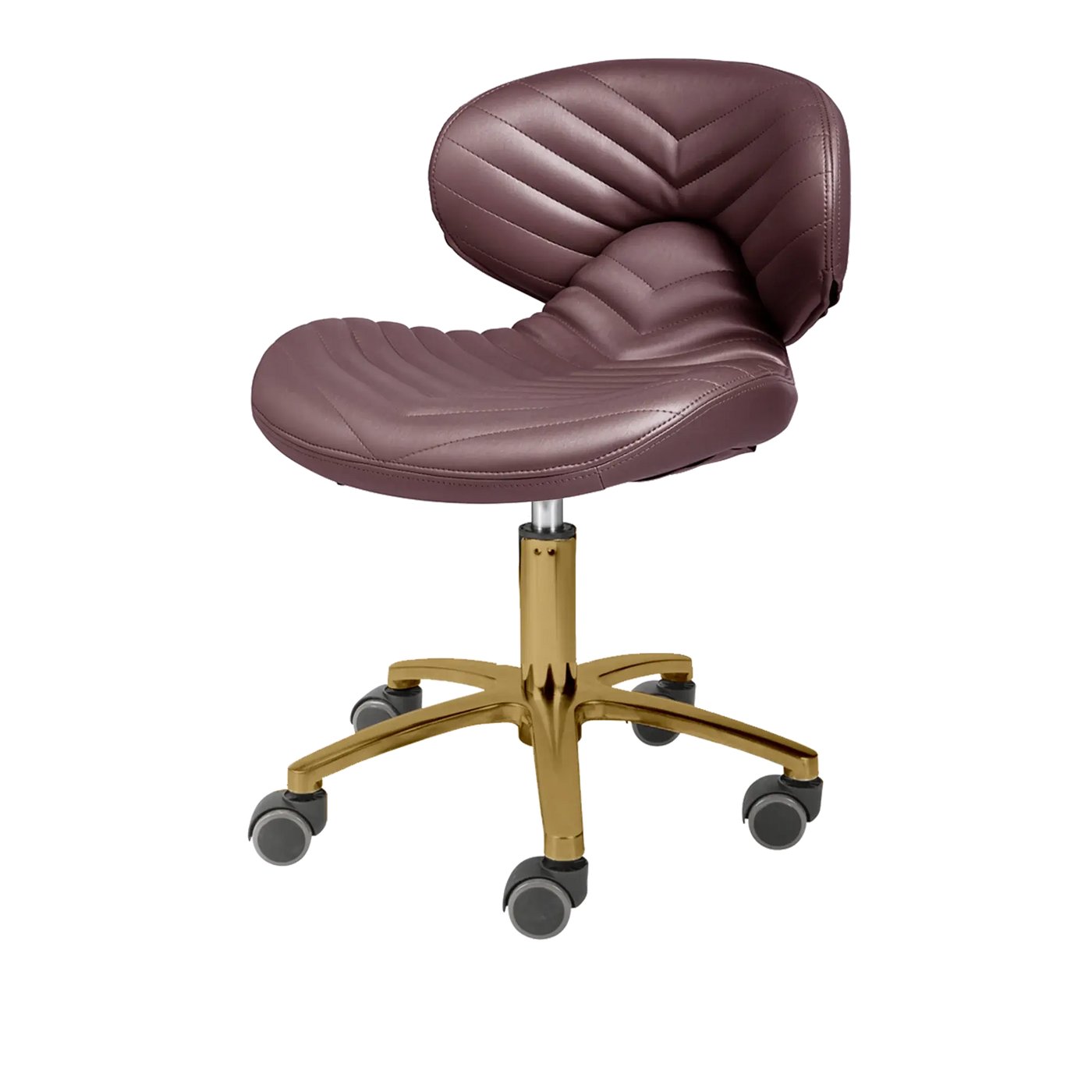 Whale Spa- Lexi Pro- Chevron Gold Edition Technician Stool 1010L