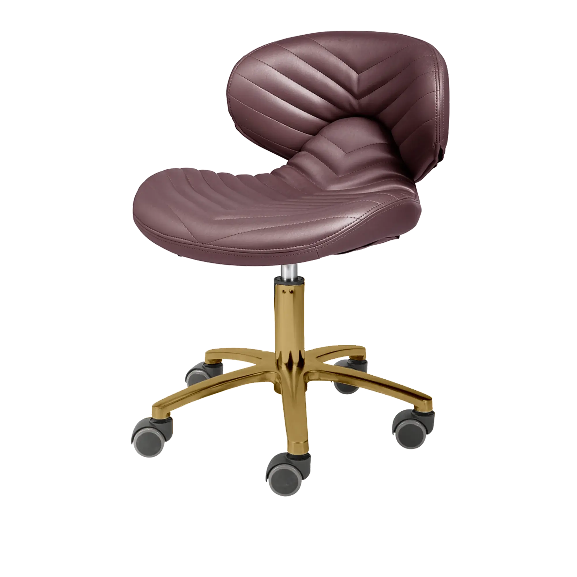 Whale Spa- Lexi Pro- Chevron Gold Edition Technician Stool 1010L