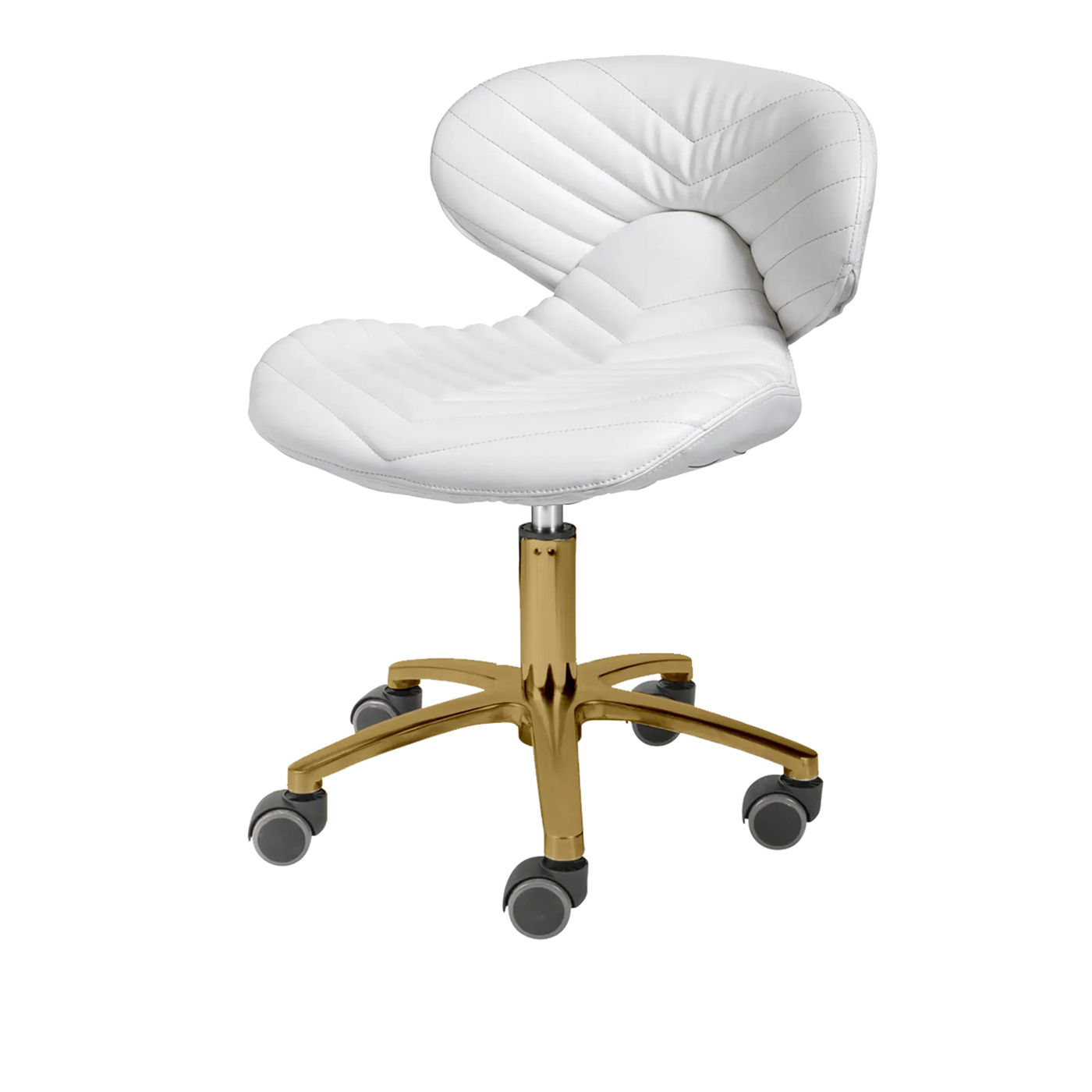 Whale Spa- Lexi Pro- Chevron Gold Edition Technician Stool 1010L