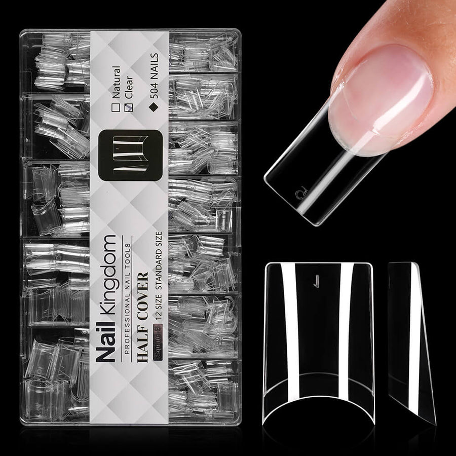 ATL- Clear - Short Square Tip Box | Nail Kingdom