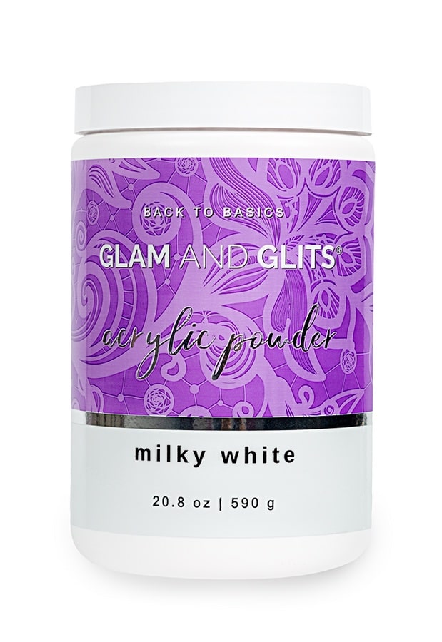 ATL- Milky White Acrylic Powder (20.8oz) | Glam and Glits Color Blend