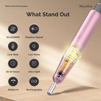ATL- Clip-On Advanced Rechargeable 2in1 Nail Drill with Tilted Display Design