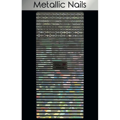 ATL- Silver Holographic Metallic (#3) Nail Art Stickers