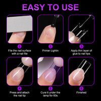ATL- Clear - Short Square Tip Box | Nail Kingdom