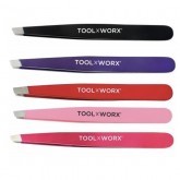 ATL- Slanted Power Grip Stainless Steel Tweezers | TOOLxWORX