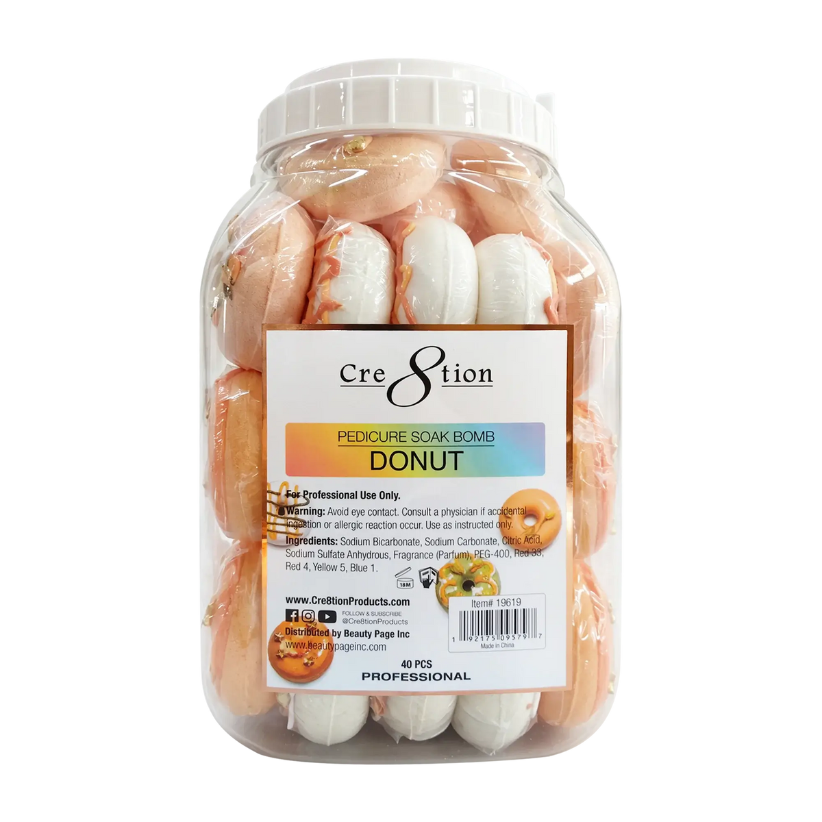 ATL- Cre8tion Soak Petal in Jar - Donut