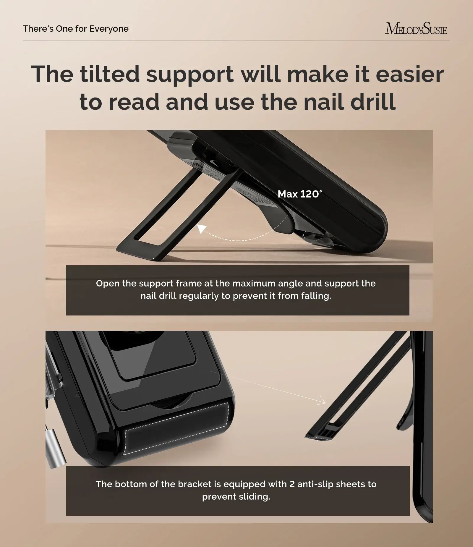 ATL- Clip-On Professional Rechargeable 2-in-1 Nail Drill with Built-In Stand
