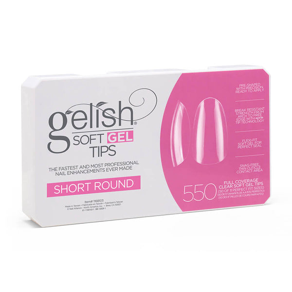 ATL- Gelish Soft Gel Tips - Short Round
