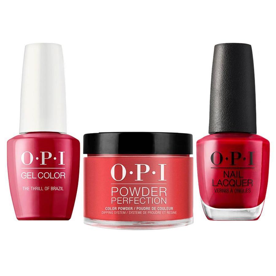 ATL- Thrill Of Brazil - Dip, Gel & Lacquer #A16 | OPI Trio: Gel, Polish, Dip