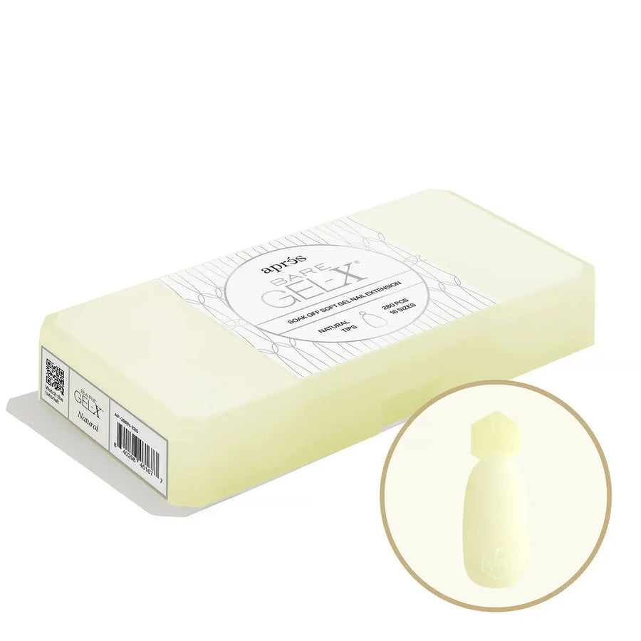 ATL- Bare Gel-X Natural Box of Tips (16 sizes, 280pcs) | APRES