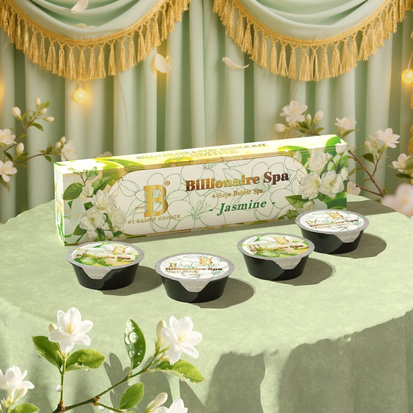 ATL - Jasmine - Billionaire Bubble Spa Deluxe Pedicure Kit 4 Steps