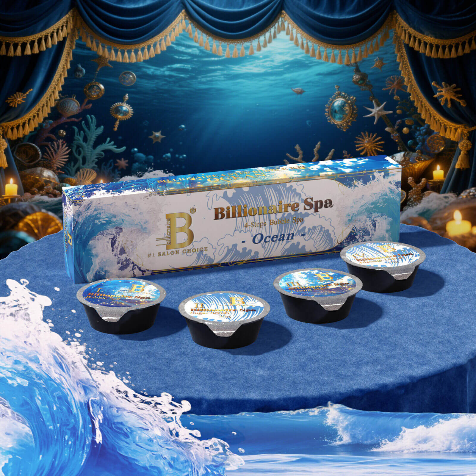 AQUA DE LUNA SOAP マイルドソープ 15個セット ATL - Ocean - Billionaire Bubble Spa Deluxe Pedicure Kit 4 Steps
