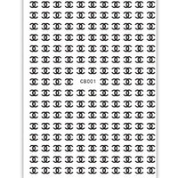 ATL- Nail Art Stickers (CB-001-Chanel-Black) 3-66-1