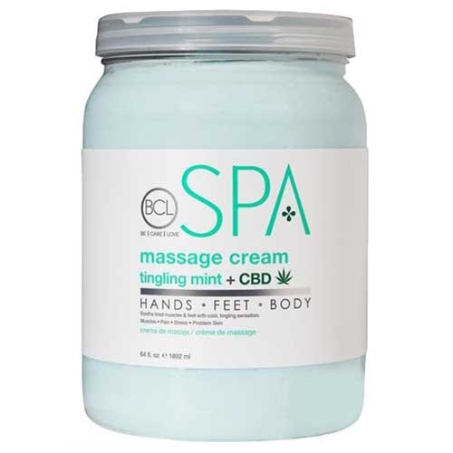 ATL- Massage Cream (1gal) Tingling Mint + CBD | BCL Organic Spa