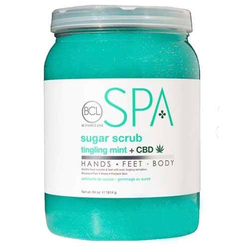 ATL- Sugar Scrub (1gal) Tingling Mint + CBD | BCL Organic Spa