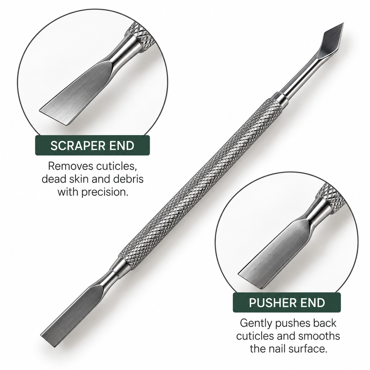 ATL- Cuticle Pusher & Angled Scraper