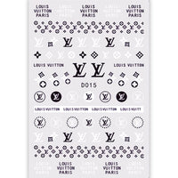 ATL- Louis Vuitton (Black, White) Nail Art Stickers 3-8-2