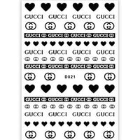 ATL- Gucci (Black) Nail Art Stickers 3-16-2